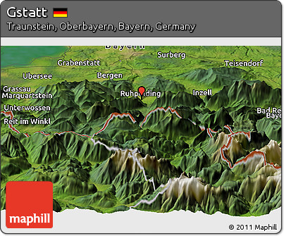 Satellite Panoramic Map of Gstatt
