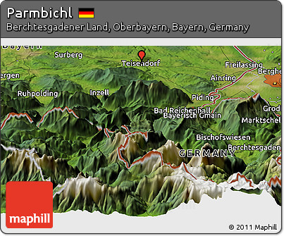 Satellite Panoramic Map of Parmbichl