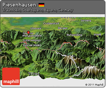 Satellite Panoramic Map of Piesenhausen