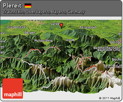 Satellite Panoramic Map of Plereit
