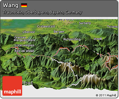 Satellite Panoramic Map of Wang
