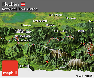Satellite Panoramic Map of Flecken