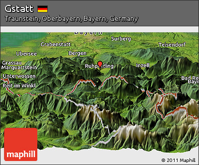 Satellite Panoramic Map of Gstatt