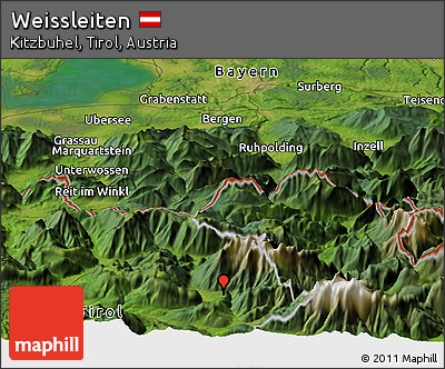 Satellite Panoramic Map of Weissleiten