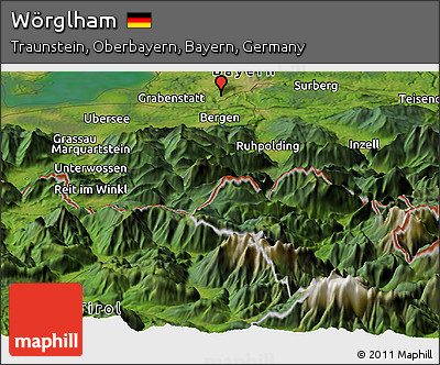 Satellite Panoramic Map of Wörglham