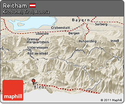 Shaded Relief Panoramic Map of Reitham
