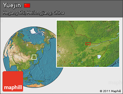 Satellite Location Map of Yuejin