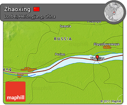Physical 3D Map of Zhaoxing
