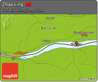 Physical 3D Map of Zhaoxing