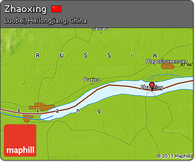 Physical Map of Zhaoxing