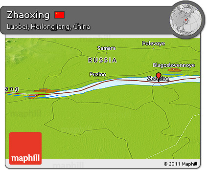Physical Panoramic Map of Zhaoxing