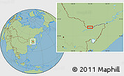 Savanna Style Location Map of the area around 47° 41' 6" N, 131° 49' 29" E
