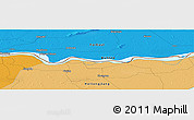 Political Panoramic Map of the area around 47° 41' 6" N, 131° 49' 29" E
