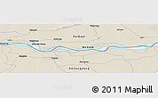 Shaded Relief Panoramic Map of the area around 47° 41' 6" N, 131° 49' 29" E