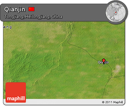 Satellite 3D Map of Qianjin