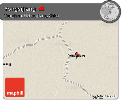 Shaded Relief 3D Map of Yongsijiang