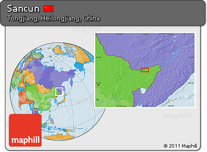 Political Location Map of Sancun