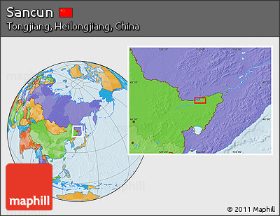 Political Location Map of Sancun
