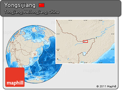 Shaded Relief Location Map of Yongsijiang