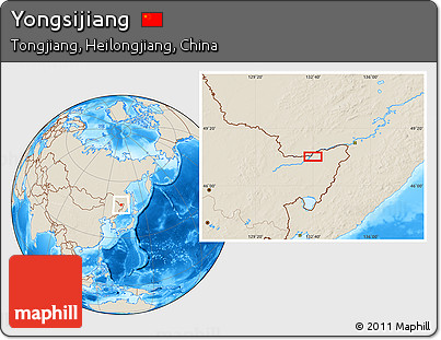 Shaded Relief Location Map of Yongsijiang