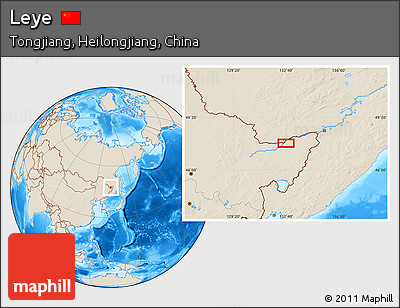 Shaded Relief Location Map of Leye