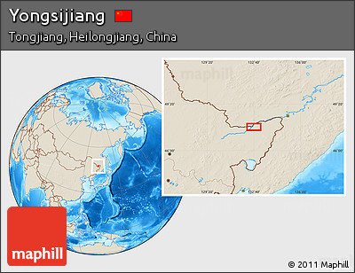 Shaded Relief Location Map of Yongsijiang