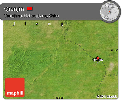 Satellite Map of Qianjin