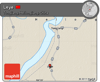 Shaded Relief Map of Leye