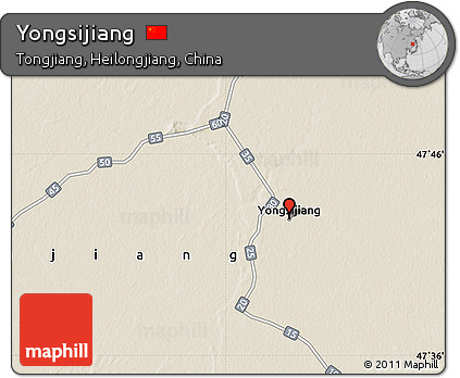 Shaded Relief Map of Yongsijiang