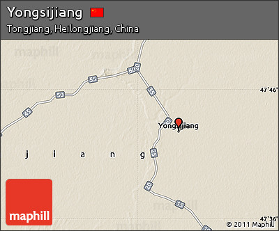 Shaded Relief Map of Yongsijiang