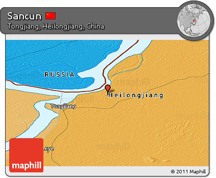 Political Panoramic Map of Sancun