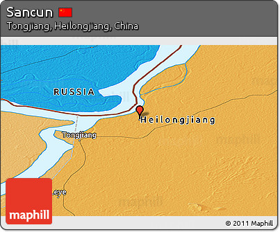 Political Panoramic Map of Sancun