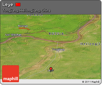Satellite Panoramic Map of Leye