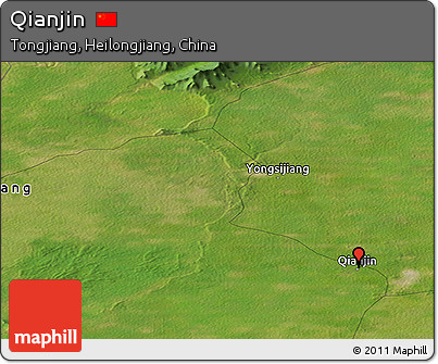 Satellite Panoramic Map of Qianjin