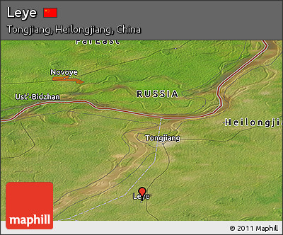 Satellite Panoramic Map of Leye