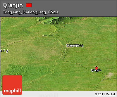 Satellite Panoramic Map of Qianjin