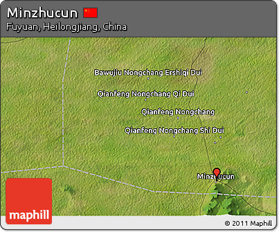 Satellite 3D Map of Minzhucun