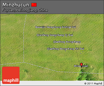Satellite 3D Map of Minzhucun