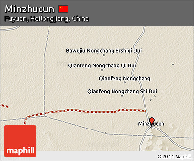 Shaded Relief 3D Map of Minzhucun