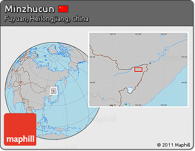 Gray Location Map of Minzhucun