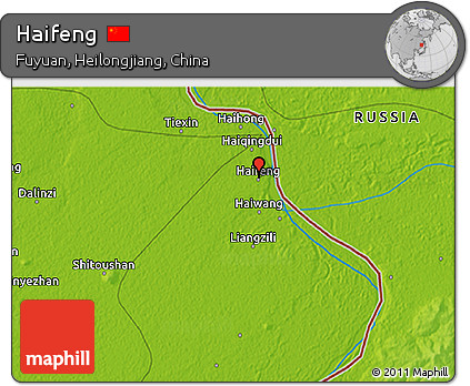 Physical 3D Map of Haifeng
