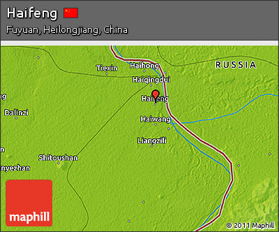 Physical 3D Map of Haifeng