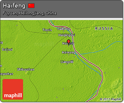 Physical 3D Map of Haifeng