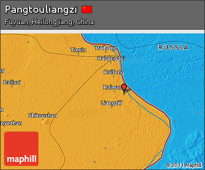 Political 3D Map of Pangtouliangzi