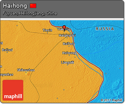 Political 3D Map of Haihong