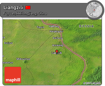 Satellite 3D Map of Liangzili