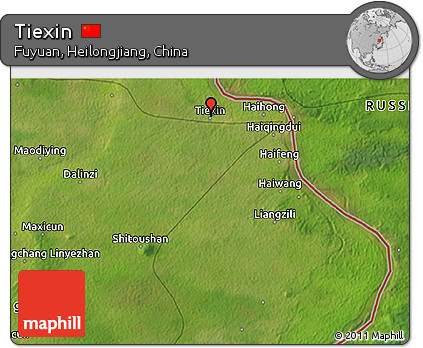 Satellite 3D Map of Tiexin