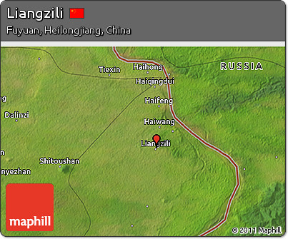 Satellite 3D Map of Liangzili