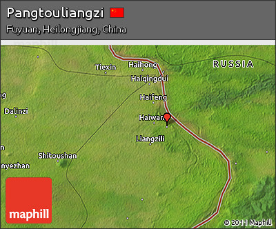Satellite 3D Map of Pangtouliangzi
