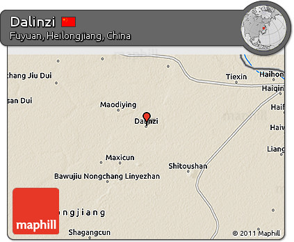 Shaded Relief 3D Map of Dalinzi